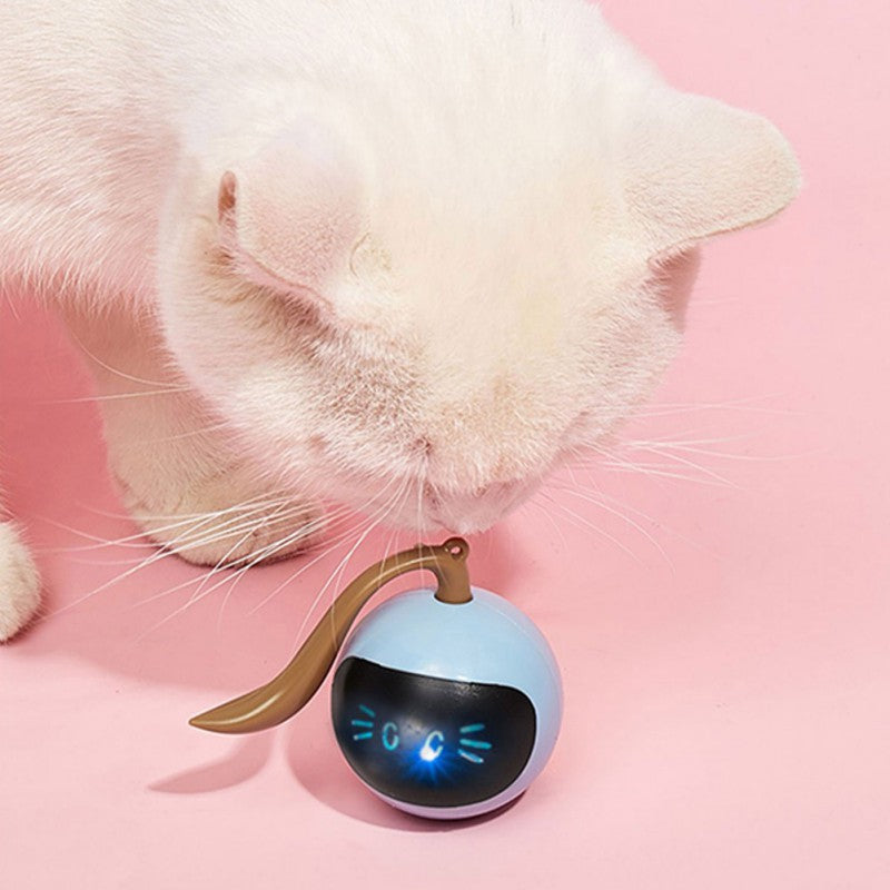 Smart Interactive Cat Toy Colorful LED Self Rotating Pet Ball Toys USB Rechargeable Kitten Automatic Ball Toys Cat Accessories