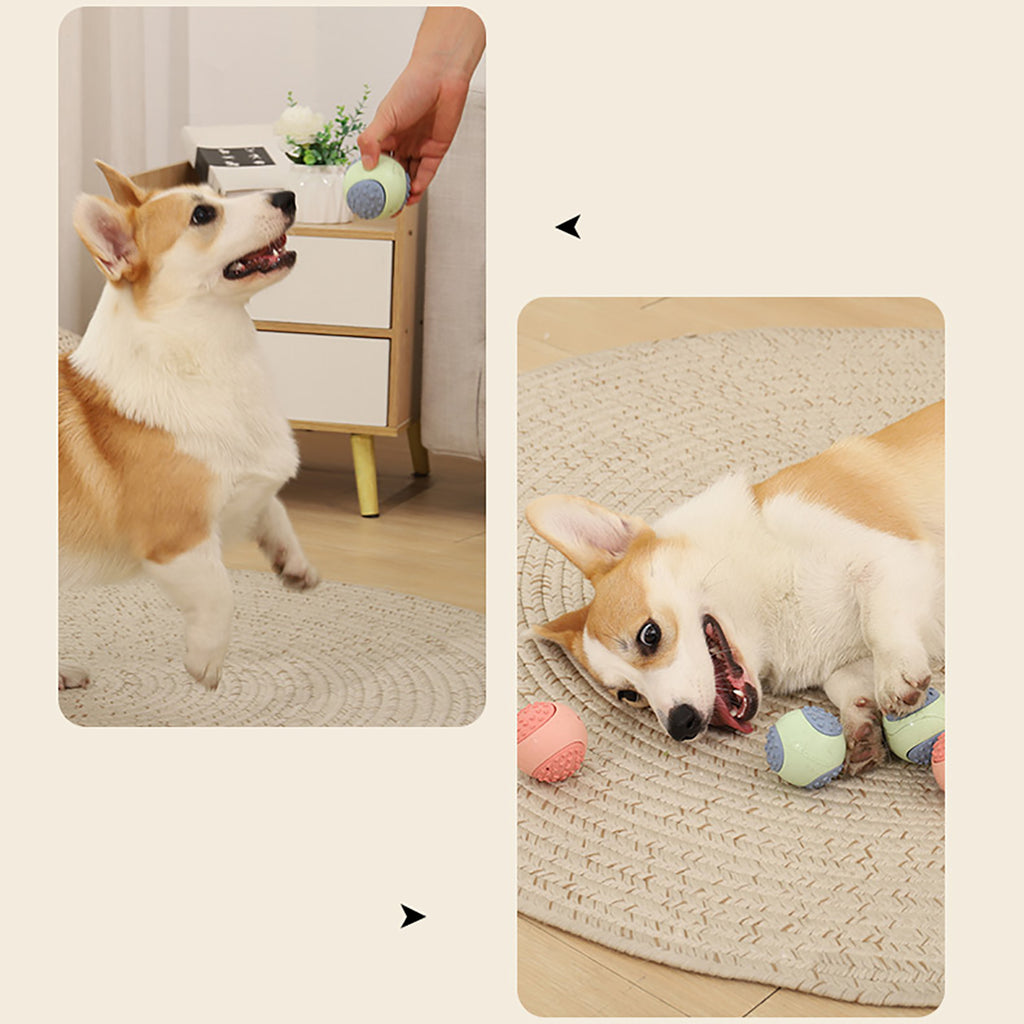 Dog Chew Ball Toy Durable Dog Ball Toy for Aggressive Chewers, a Natural Rubber Dog Toy for Large Medium Dogs That Helps with Dog Separation Anxiety, Dishwasher Safe