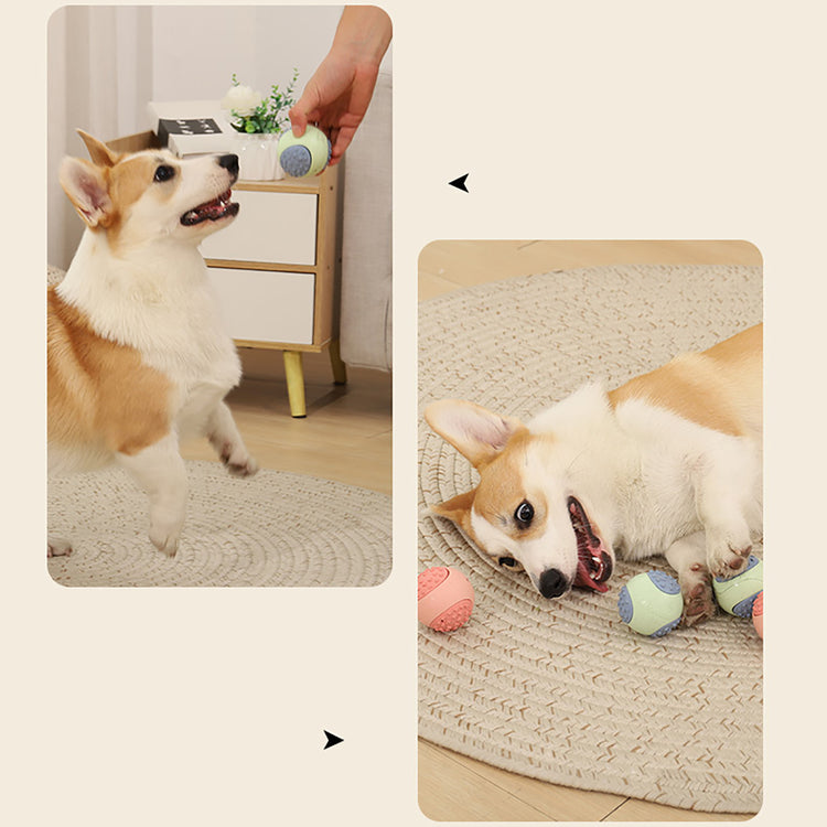 Dog Chew Ball Toy Durable Dog Ball Toy for Aggressive Chewers, a Natural Rubber Dog Toy for Large Medium Dogs That Helps with Dog Separation Anxiety, Dishwasher Safe