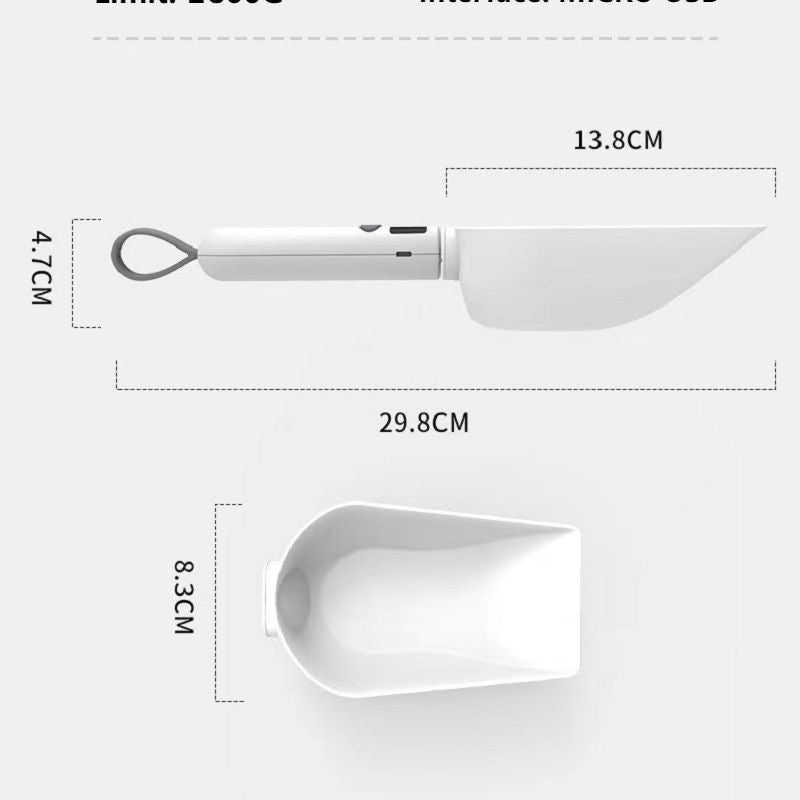 Pet Food Spoon Transparent with Scale Measurement