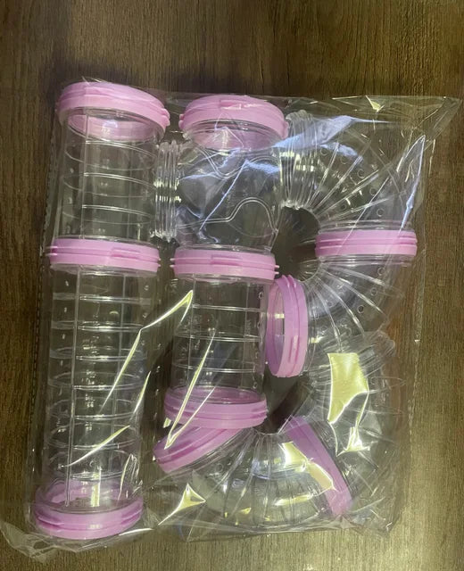 8 Pcs/Set DIY Hamster Tunnel Toy Pet Sports Training Pipeline Transparent Runway Toy Pet Hamster Game for Small Animal Accessori