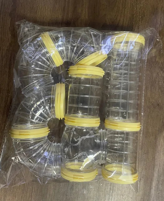 8 Pcs/Set DIY Hamster Tunnel Toy Pet Sports Training Pipeline Transparent Runway Toy Pet Hamster Game for Small Animal Accessori