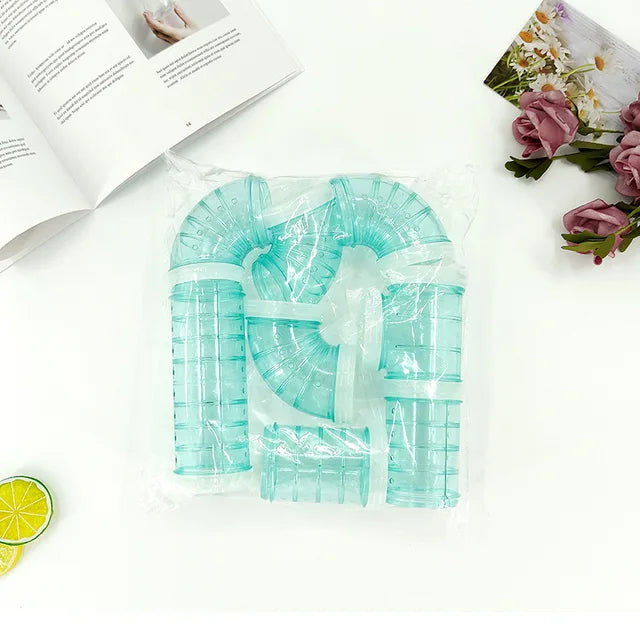 8 Pcs/Set DIY Hamster Tunnel Toy Pet Sports Training Pipeline Transparent Runway Toy Pet Hamster Game for Small Animal Accessori