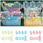 8 Pcs/Set DIY Hamster Tunnel Toy Pet Sports Training Pipeline Transparent Runway Toy Pet Hamster Game for Small Animal Accessori