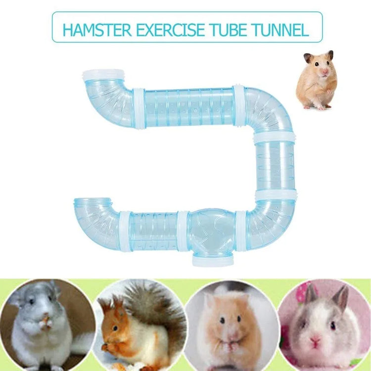 8 Pcs/Set DIY Hamster Tunnel Toy Pet Sports Training Pipeline Transparent Runway Toy Pet Hamster Game for Small Animal Accessori