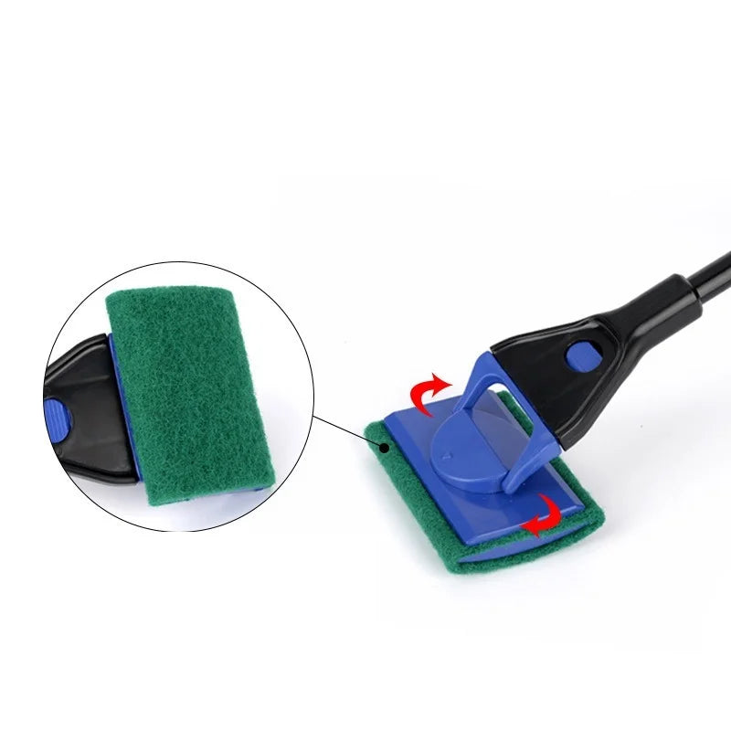Aquarium Cleaning Tools 5 in 1 Aquarium Tank Clean Set Fish Net Gravel Rake Algae Scraper Fork Sponge Brush Glass Cleaner