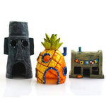 Aquarium Fish Tank Decoration Landscape Cartoon Character Pineapple House Resin Aquarium Decoration Floating Home Decoration