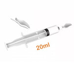 Bird Parrot Feeder Spoon with Manual Syringe Baby Bird Water Milk Medicine Feeding Syringe 20Ml