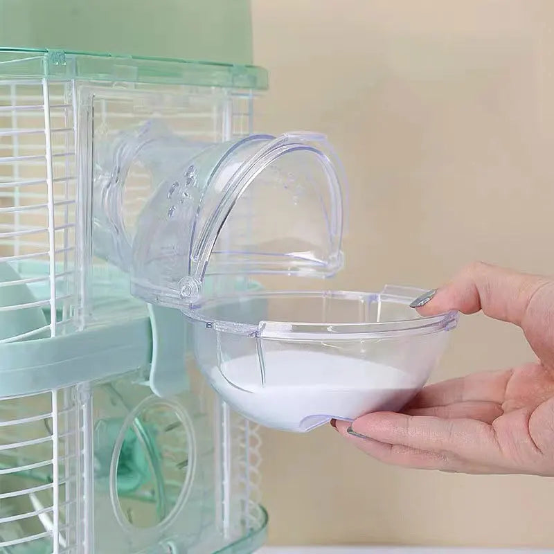 Cage Box Hamsters Mouse Rabbit Chinchilla Rat House for Pets Sauna Room Small Animals Pet Hamster Bathroom Toilets Washroom