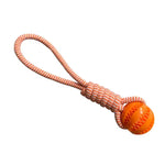Dog Toys Balls Interactive Treat Rope Rubber Leaking Balls for Small Medium Dogs Chewing Bite Resistant Pet Tooth Cleaning