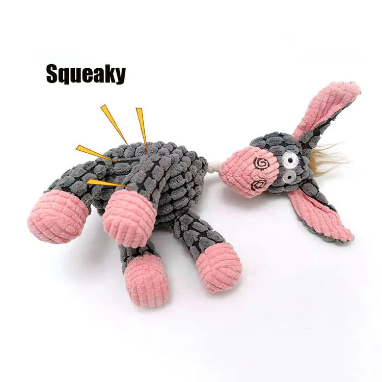 Donkey Shaped Squeaky Chew Toy for Dogs: Fun & Durable