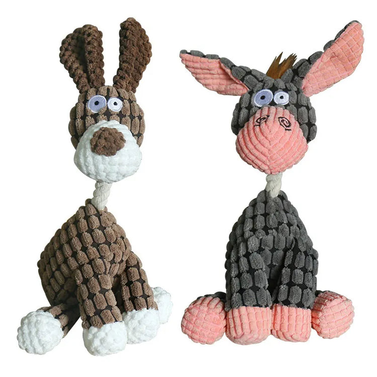 Donkey Shaped Squeaky Chew Toy for Dogs: Fun & Durable