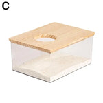 Hamster Bathroom House Sandbox Full Transparent Urine Sand Basin Golden Bear S/L Hamster Bath Toilet Bathroom Supplies