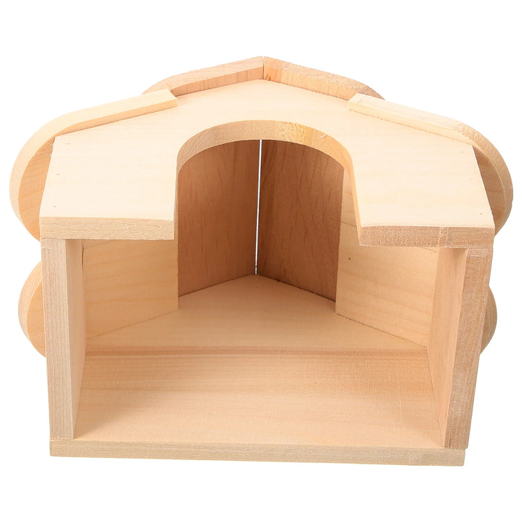 Hamster Cabin Toys Rat Supplies Wooden Hideout Ladder House Houses Wear-Resistant and Hideouts