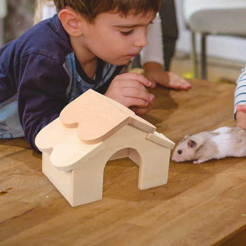 Wooden Hamster Cabin Hideout  Hamster Toy