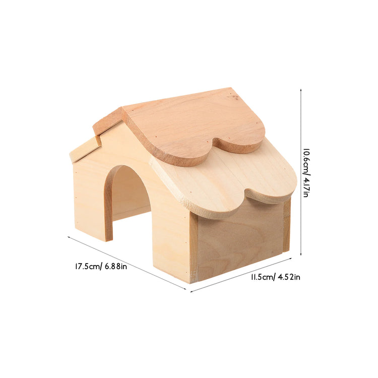 Hamster Cabin Toys Rat Supplies Wooden Hideout Ladder House Houses Wear-Resistant and Hideouts