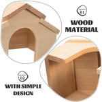 Hamster Cabin Toys Rat Supplies Wooden Hideout Ladder House Houses Wear-Resistant and Hideouts