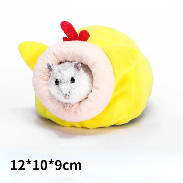 Hamster Soft Warm Bed Rat Hammock Pig Squirrel Winter Pet Toy Hamster Cage House Hanging Nest+Mat House Bed Animal Mice Rat Nest