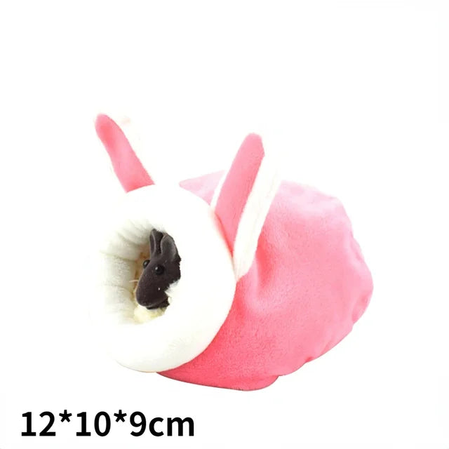Hamster Soft Warm Bed Rat Hammock Pig Squirrel Winter Pet Toy Hamster Cage House Hanging Nest+Mat House Bed Animal Mice Rat Nest