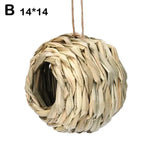 Handwoven Straw Bird Nest Parrot Hatching Outdoor Garden Hanging Hatching Breeding House Nest Bird Accessory