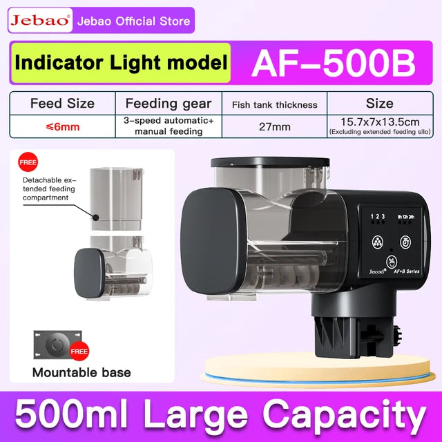 Jecod 2024 New Aquarium Fish Tank Feeder Intelligent Automatic Feeder Digital Timing Remote Control Fish Feeding