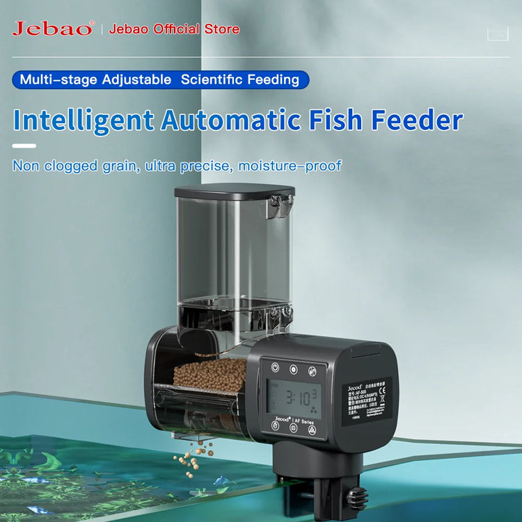 Jecod 2024 New Aquarium Fish Tank Feeder Intelligent Automatic Feeder Digital Timing Remote Control Fish Feeding