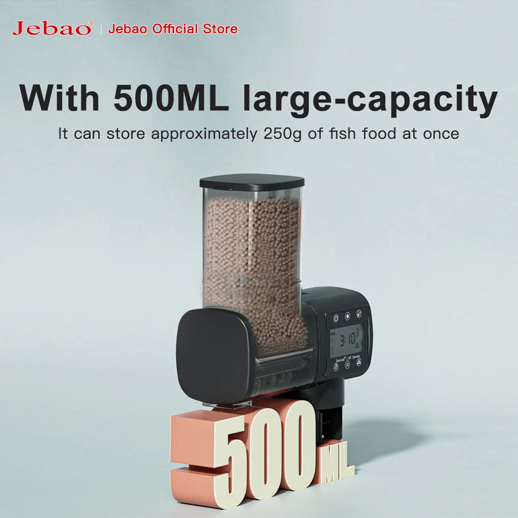Jecod 2024 New Aquarium Fish Tank Feeder Intelligent Automatic Feeder Digital Timing Remote Control Fish Feeding