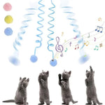 Interactive Cat Toy: Spring Rope Ball & Plush Stick