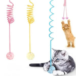 Interactive Cat Toy: Spring Rope Ball & Plush Stick