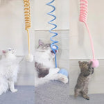 Interactive Cat Toy: Spring Rope Ball & Plush Stick