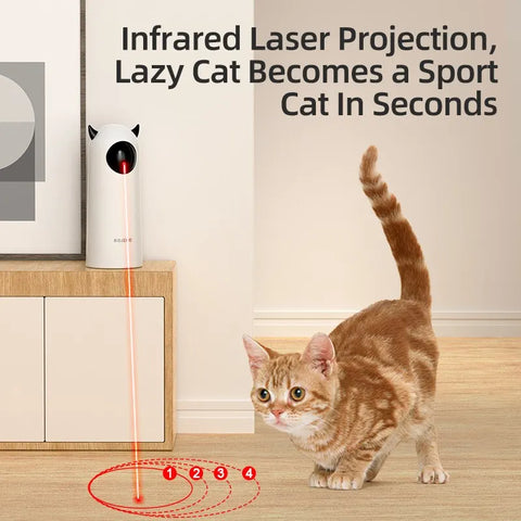 Smart Automatic Cat Laser Toy Interactive & LED Enhanced