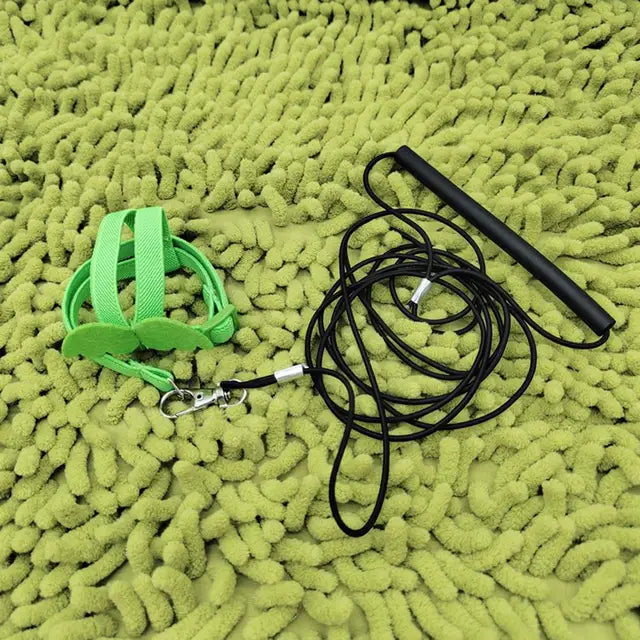 Ultra-Light Parrot Bird Flying Traction Rope Straps Band Adjustable Parrot Harness Outgoing Leash with Comfortable Handle