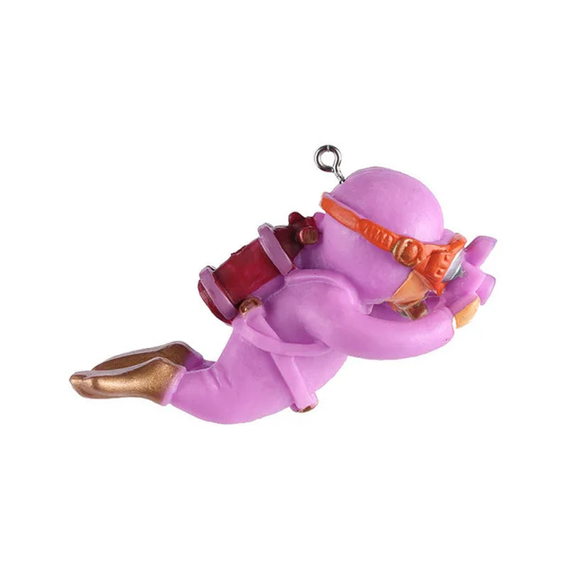 Blue Fat Man Aquarium Decoration Resin Floating Diver Fish Tank Ornaments Plants Decor Cute Camera Oxygen Cartoon Character&Ball