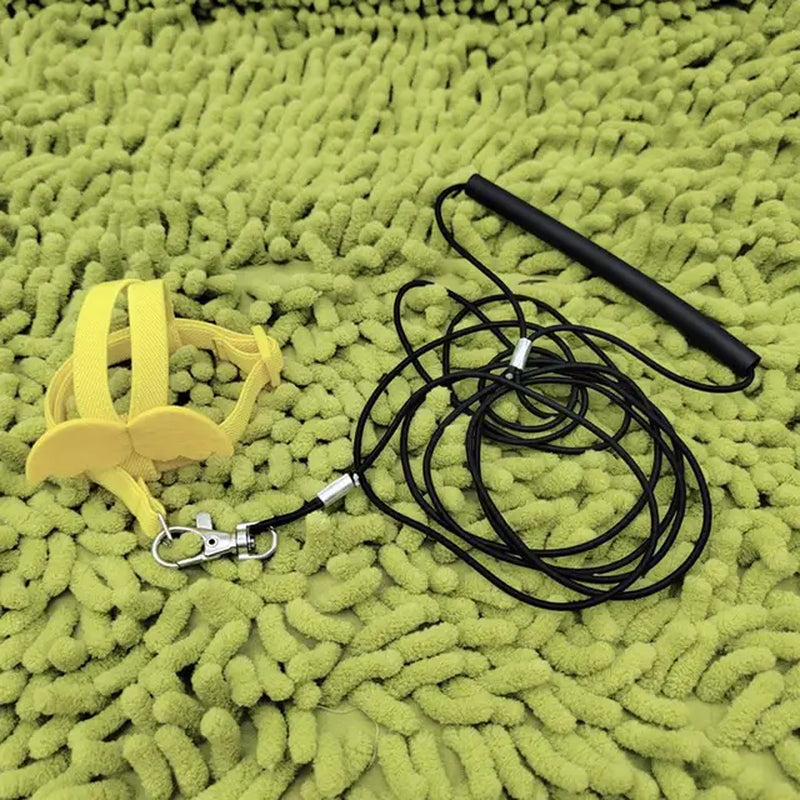 Ultra-Light Parrot Bird Flying Traction Rope Straps Band Adjustable Parrot Harness Outgoing Leash with Comfortable Handle