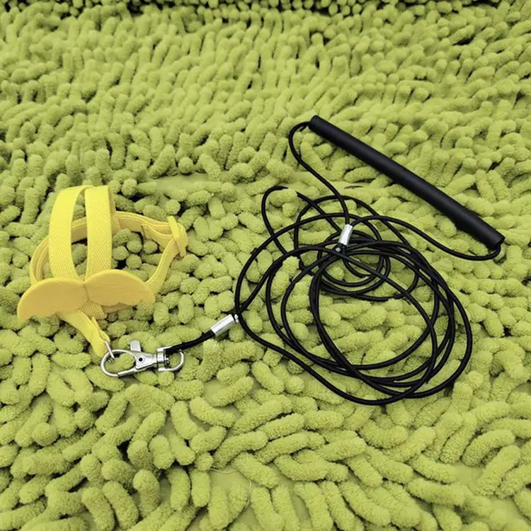 Ultra-Light Parrot Bird Flying Traction Rope Straps Band Adjustable Parrot Harness Outgoing Leash with Comfortable Handle