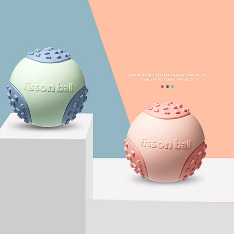 Durable Chew Ball Natural Rubber Toy for Aggressive Chewers and Anxiety Relief