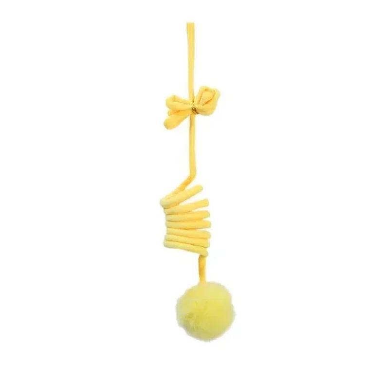 Interactive Cat Toy: Spring Rope Ball & Plush Stick