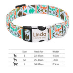 Adjustable Nylon Dog Collar Personalized Dogs Cat ID