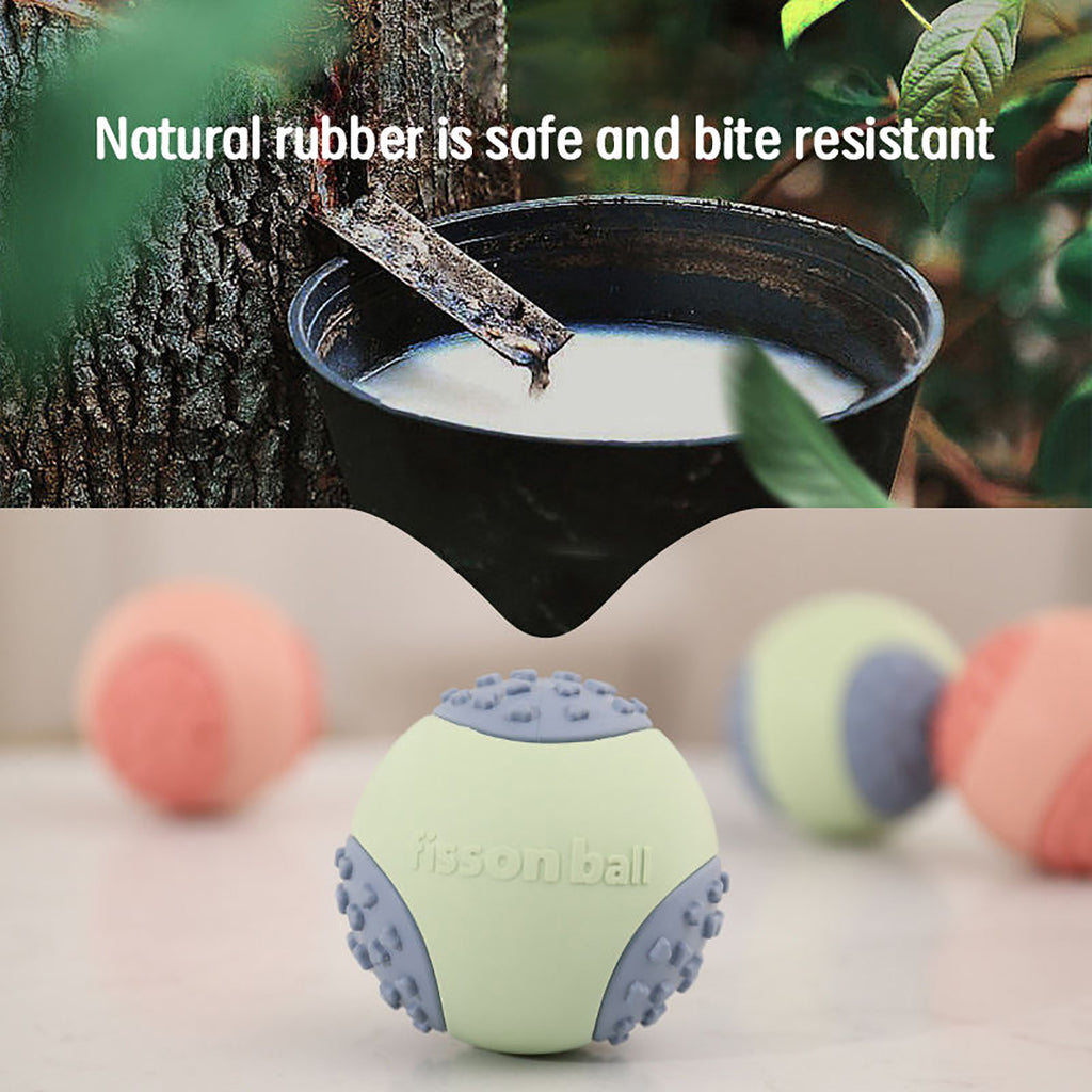 Dog Chew Ball Toy Durable Dog Ball Toy for Aggressive Chewers, a Natural Rubber Dog Toy for Large Medium Dogs That Helps with Dog Separation Anxiety, Dishwasher Safe