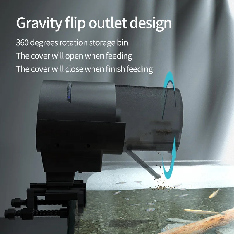 Ilonda New Wi-Fi Automatic Fish Feeder 2Nd Generation Feed Dispenser Long Range Remote Control with Timer Countdown Feeding