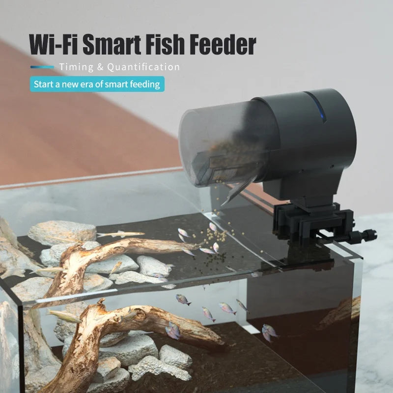 Ilonda New Wi-Fi Automatic Fish Feeder 2Nd Generation Feed Dispenser Long Range Remote Control with Timer Countdown Feeding